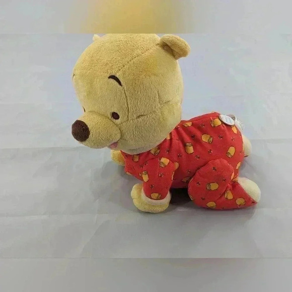 Disney Other - Disney Baby Pooh Bear Touch N Crawl Plush Toy Crawling Sing Talk Just Play